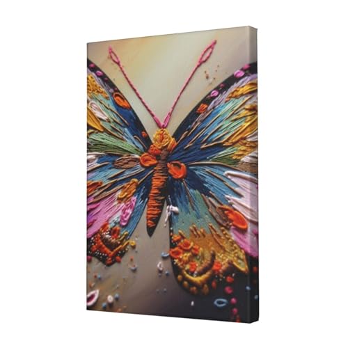 LHBWCVN Leinwand-Wandkunst, Stickerei, buntes Schmetterlings-Poster, Wohnzimmer-Dekoration, Gemälde, dekorativer Wandbehang, Bilddruck, modernes Schlafzimmer, Malerei, Poster, Raumästhetisch, 30,5 x LHBWCVN Leinwand-Wandkunst, Stickerei, buntes Schmetterlings-Poster, Wohnzimmer-Dekoration, Gemälde, dekorativer Wandbehang, Bilddruck, modernes Schlafzimmer, Malerei, Poster, Raumästhetisch, 30,5 x von LHBWCVN