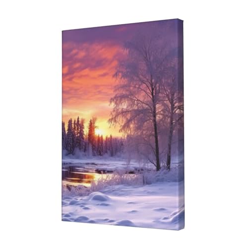 Leinwand-Kunst, Winterlandschaft, Poster, Wohnzimmer-Dekoration, Gemälde, dekorativer Wandbehang, Bilddruck, modernes Schlafzimmer, Malerei, Poster, Raumästhetisch, 30,5 x 45,7 cm Leinwand-Kunst, Winterlandschaft, Poster, Wohnzimmer-Dekoration, Gemälde, dekorativer Wandbehang, Bilddruck, modernes Schlafzimmer, Malerei, Poster, Raumästhetisch, 30,5 x 45,7 cm von LHBWCVN