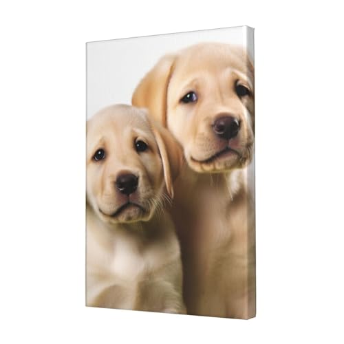 Leinwand-Kunst, lustiges Labrador-Welpen-Poster, Wohnzimmer-Dekoration, Gemälde, dekorativer Wandbehang, Bilddruck, modernes Schlafzimmer, Malerei, Poster, Raumästhetisch, 30,5 x 45,7 cm von LHBWCVN