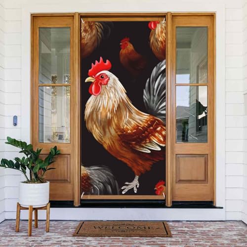 Shine-Hahn-Türabdeckung, Dekorationen, Willkommens-Tür-Banner, Hintergrund, saisonaler Frühling, Sommer, Veranda, Banner, Schild, Fotohintergrund für Innen- und Außenbereich, Party-Dekoration, 183 x Shine-Hahn-Türabdeckung, Dekorationen, Willkommens-Tür-Banner, Hintergrund, saisonaler Frühling, Sommer, Veranda, Banner, Schild, Fotohintergrund für Innen- und Außenbereich, Party-Dekoration, 183 x von LHBWCVN