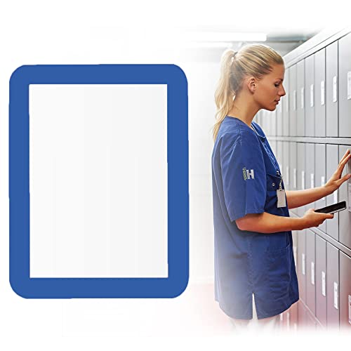 5x7 Zoll Magnetischer Schließfachspiegel, Magnetische Schminkspiegel für Büroschrank, Schulschließfach, Turnhallenschließfach, Kühlschrank, Badezimmer, Werkzeugkasten (Blue) von LHCDQSKCW