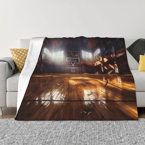 Basketballplatz-Überwurfdecke, leicht, superweich, Flanelldecken, gemütlich, warm, Mikrofleece-Decken, Heimdekoration für Couch, Sofa, Bett, Wohnzimmer, 101,6 x 76,2 cm Basketballplatz-Überwurfdecke, leicht, superweich, Flanelldecken, gemütlich, warm, Mikrofleece-Decken, Heimdekoration für Couch, Sofa, Bett, Wohnzimmer, 101,6 x 76,2 cm von LHDGBNV