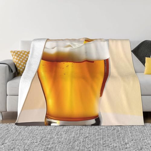 Bierschaum-Überwurfdecke, leicht, superweich, gemütlich, warm, Mikrofleece-Decken, Heimdekoration für Couch, Sofa, Bett, Wohnzimmer, 152,4 x 127,7 cm Bierschaum-Überwurfdecke, leicht, superweich, gemütlich, warm, Mikrofleece-Decken, Heimdekoration für Couch, Sofa, Bett, Wohnzimmer, 152,4 x 127,7 cm von LHDGBNV