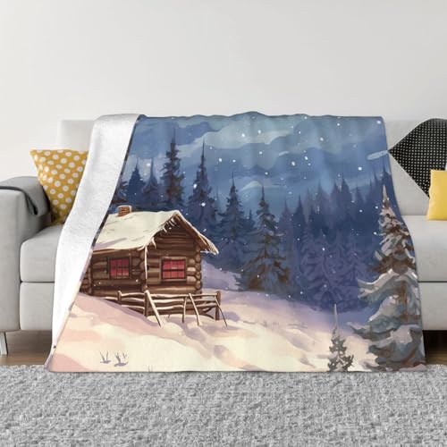 Cabin in The Woods Überwurfdecke, leicht, superweich, Flanelldecken, gemütlich, warm, Mikrofleece-Decken, Heimdekoration für Couch, Sofa, Bett, Wohnzimmer, 203 x 152 cm Cabin in The Woods Überwurfdecke, leicht, superweich, Flanelldecken, gemütlich, warm, Mikrofleece-Decken, Heimdekoration für Couch, Sofa, Bett, Wohnzimmer, 203 x 152 cm von LHDGBNV