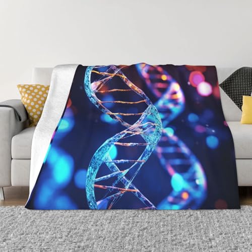 DNA Genetic Helix Überwurfdecke, leicht, superweich, Flanelldecken, gemütlich, warm, Mikrofleece-Decken, Heimdekoration für Couch, Sofa, Bett, Wohnzimmer, 152,4 x 127,7 cm DNA Genetic Helix Überwurfdecke, leicht, superweich, Flanelldecken, gemütlich, warm, Mikrofleece-Decken, Heimdekoration für Couch, Sofa, Bett, Wohnzimmer, 152,4 x 127,7 cm von LHDGBNV