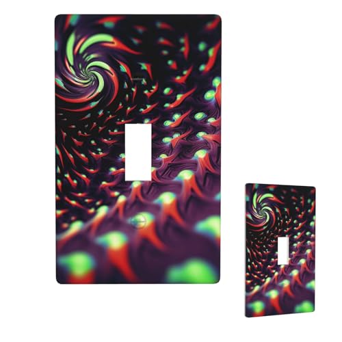 Dekorative Lichtschalter-Abdeckung, 1-Gang-Wandplatte, Fantasy, Sci-Fi, Schwindel, Einzel-Kipp-Wandplatte, elektrische Schalterplatte, Steckdosenblende für Zuhause, Schlafzimmer, Kunstdekoration, 11,4 von LHDGBNV
