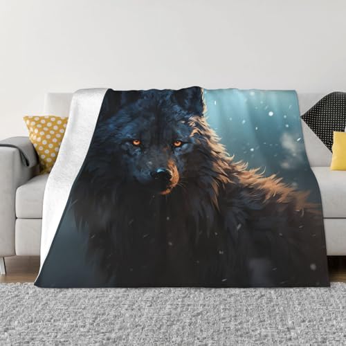Fantasy Wolf Überwurfdecke, leicht, superweich, Flanelldecken, gemütlich, warm, Mikrofleece-Decken, Heimdekoration für Couch, Sofa, Bett, Wohnzimmer, 203 x 152 cm Fantasy Wolf Überwurfdecke, leicht, superweich, Flanelldecken, gemütlich, warm, Mikrofleece-Decken, Heimdekoration für Couch, Sofa, Bett, Wohnzimmer, 203 x 152 cm von LHDGBNV