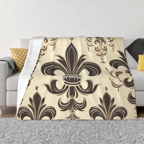 Fleur-De-Lis and Coat Arms Ritter, Überwurfdecke, leicht, superweich, Flanelldecken, gemütlich, warm, Mikrofleece-Decken, Heimdekoration für Couch, Sofa, Bett, Wohnzimmer, 203 x 152 cm Fleur-De-Lis and Coat Arms Ritter, Überwurfdecke, leicht, superweich, Flanelldecken, gemütlich, warm, Mikrofleece-Decken, Heimdekoration für Couch, Sofa, Bett, Wohnzimmer, 203 x 152 cm von LHDGBNV