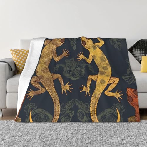 Gecko Eidechsen-Wurfdecke, leicht, superweich, Flanelldecken, gemütlich, warm, Mikrofleece-Decken, Heimdekoration für Couch, Sofa, Bett, Wohnzimmer, 101,6 x 76,2 cm Gecko Eidechsen-Wurfdecke, leicht, superweich, Flanelldecken, gemütlich, warm, Mikrofleece-Decken, Heimdekoration für Couch, Sofa, Bett, Wohnzimmer, 101,6 x 76,2 cm von LHDGBNV