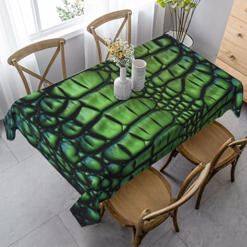 LHDGBNV Alligatorhaut-Tischdecken für rechteckige Tische, flecken- und knitterfrei, waschbar, moderne Küchentischdecke für Küche, Esszimmer, Picknick, Party-Dekoration, 140 x 89 cm von LHDGBNV