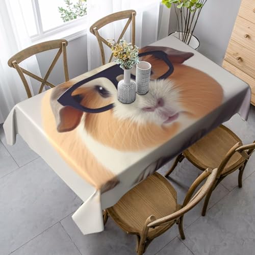 LHDGBNV Lächelnde Tischdecken für rechteckige Tische, flecken- und knitterfrei, waschbar, moderne Küchentischdecke für Küche, Esszimmer, Picknick, Party-Dekoration, 140 x 89 cm von LHDGBNV