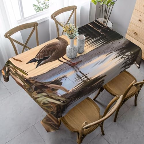 LHDGBNV Wild Goose by The Bridge Tischdecken für rechteckige Tische, flecken- und knitterfrei, waschbare Tischdecke, moderne Küchentischdecke für Küche, Esszimmer, Picknick, Party-Dekoration, 140 x 89 von LHDGBNV