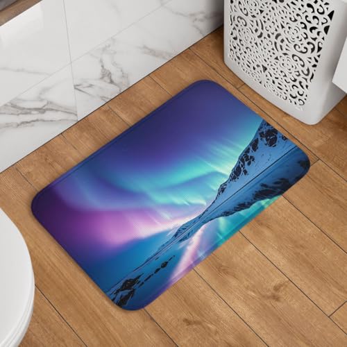 Northern Lights Fußmatte Willkommens-Fußmatte, rutschfest, saugfähig, weich, waschbar, Bodenmatte, moderner Teppich für stilvolle Küche, Schlafzimmer, Badezimmer, Dekoration, 40,6 x 61 cm Northern Lights Fußmatte Willkommens-Fußmatte, rutschfest, saugfähig, weich, waschbar, Bodenmatte, moderner Teppich für stilvolle Küche, Schlafzimmer, Badezimmer, Dekoration, 40,6 x 61 cm von LHDGBNV