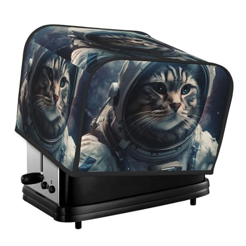 Toaster-Abdeckungen, 4 Scheiben, Astronauten-Katze, im Weltraum, Brot, Toaster, Ofen, staubdicht, waschbar, Küche, kleine Geräte, Backgeschirr, Schutz für Esszimmer, Zuhause, Tischdekoration Toaster-Abdeckungen, 4 Scheiben, Astronauten-Katze, im Weltraum, Brot, Toaster, Ofen, staubdicht, waschbar, Küche, kleine Geräte, Backgeschirr, Schutz für Esszimmer, Zuhause, Tischdekoration von LHDGBNV