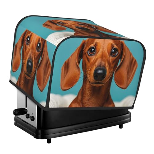 Toaster-Abdeckungen, 4 Scheiben, Dackel, Hund, Brot, Toaster, Ofenabdeckung, staubdicht, waschbar, Küche, kleine Geräte, Backgeschirr, Schutz für Esszimmer, Zuhause, Tischdekoration, Geschenke Toaster-Abdeckungen, 4 Scheiben, Dackel, Hund, Brot, Toaster, Ofenabdeckung, staubdicht, waschbar, Küche, kleine Geräte, Backgeschirr, Schutz für Esszimmer, Zuhause, Tischdekoration, Geschenke von LHDGBNV