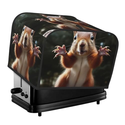 Toaster-Abdeckungen, 4 Scheiben, Eichhörnchen, lustiges Tier, Brot, Toaster, Ofenabdeckung, staubdicht, waschbar, Küche, kleine Geräte, Backgeschirr, Schutz für Esszimmer, Zuhause, Tischdekoration Toaster-Abdeckungen, 4 Scheiben, Eichhörnchen, lustiges Tier, Brot, Toaster, Ofenabdeckung, staubdicht, waschbar, Küche, kleine Geräte, Backgeschirr, Schutz für Esszimmer, Zuhause, Tischdekoration von LHDGBNV