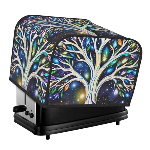 Toaster-Abdeckungen, 4 Scheiben, Galaxie-Baum, Brot, Toaster, Ofen, staubdicht, waschbar, Küche, kleine Geräte, Backgeschirr, Schutz für Esszimmer, Zuhause, Tischdekoration, Geschenke von LHDGBNV