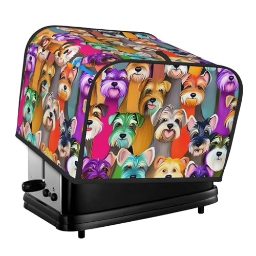 Toaster-Abdeckungen, 4 Scheiben, Öl, niedliche Schnauzer-Hunde, Brot, Toaster, Ofenabdeckung, staubdicht, waschbar, Küche, kleine Geräte, Backgeschirr, Schutz für Esszimmer, Zuhause, Tischdekoration Toaster-Abdeckungen, 4 Scheiben, Öl, niedliche Schnauzer-Hunde, Brot, Toaster, Ofenabdeckung, staubdicht, waschbar, Küche, kleine Geräte, Backgeschirr, Schutz für Esszimmer, Zuhause, Tischdekoration von LHDGBNV