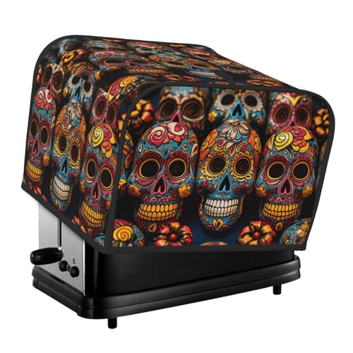 Toaster-Abdeckungen, 4 Scheiben, bunte Zuckerschädel, Brot, Toaster, Ofen, staubdicht, waschbar, Küche, kleine Geräte, Backgeschirr, Schutz für Esszimmer, Zuhause, Tischdekoration, Geschenke Toaster-Abdeckungen, 4 Scheiben, bunte Zuckerschädel, Brot, Toaster, Ofen, staubdicht, waschbar, Küche, kleine Geräte, Backgeschirr, Schutz für Esszimmer, Zuhause, Tischdekoration, Geschenke von LHDGBNV