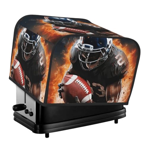 Toaster-Abdeckungen, 4 Scheiben, coole American Football-Brot-Toaster-Ofenabdeckung, staubdicht, waschbar, Küche, kleine Geräte, Backgeschirr-Schutz für Esszimmer, Zuhause, Tischdekoration, Geschenke Toaster-Abdeckungen, 4 Scheiben, coole American Football-Brot-Toaster-Ofenabdeckung, staubdicht, waschbar, Küche, kleine Geräte, Backgeschirr-Schutz für Esszimmer, Zuhause, Tischdekoration, Geschenke von LHDGBNV