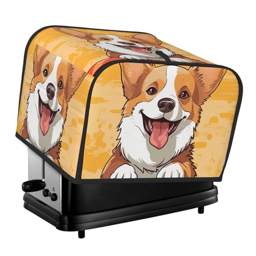 Toaster-Abdeckungen, 4 Scheiben, niedlicher Corgi-Hund, Brot, Toaster, Ofen, staubdicht, waschbar, Küche, kleine Geräte, Backgeschirr, Schutz für Esszimmer, Zuhause, Tischdekoration, Geschenke Toaster-Abdeckungen, 4 Scheiben, niedlicher Corgi-Hund, Brot, Toaster, Ofen, staubdicht, waschbar, Küche, kleine Geräte, Backgeschirr, Schutz für Esszimmer, Zuhause, Tischdekoration, Geschenke von LHDGBNV