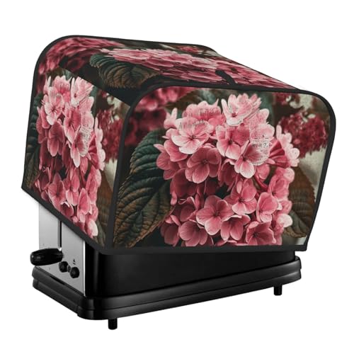 Toaster-Abdeckungen, 4 Scheiben, rosa Blumen, Brot, Toaster, Ofen, staubdicht, waschbar, Küche, kleine Geräte, Backgeschirr, Schutz für Esszimmer, Zuhause, Tischdekoration, Geschenke von LHDGBNV