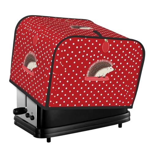 Toaster-Abdeckungen, 4 Scheiben, rot gepunktet, Igel, Brot, Toaster, Ofen, staubdicht, waschbar, Küche, kleine Geräte, Backgeschirr, Schutz für Esszimmer, Zuhause, Tischdekoration, Geschenke Toaster-Abdeckungen, 4 Scheiben, rot gepunktet, Igel, Brot, Toaster, Ofen, staubdicht, waschbar, Küche, kleine Geräte, Backgeschirr, Schutz für Esszimmer, Zuhause, Tischdekoration, Geschenke von LHDGBNV