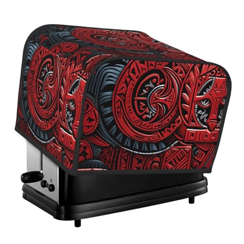 Toaster-Abdeckungen, 4 Scheiben, rotes Tribal-Muster, Brot, Toaster, Ofen, staubdicht, waschbar, Küche, kleine Geräte, Backgeschirr, Schutz für Esszimmer, Zuhause, Tischdekoration, Geschenke Toaster-Abdeckungen, 4 Scheiben, rotes Tribal-Muster, Brot, Toaster, Ofen, staubdicht, waschbar, Küche, kleine Geräte, Backgeschirr, Schutz für Esszimmer, Zuhause, Tischdekoration, Geschenke von LHDGBNV