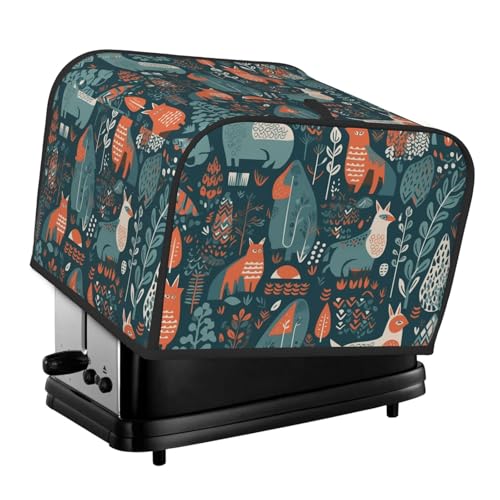 Toaster-Abdeckungen, 4 Scheiben, skandinavische Tiere, Brot, Toaster, Ofen, staubdicht, waschbar, Küche, kleine Geräte, Backgeschirr, Schutz für Esszimmer, Zuhause, Tischdekoration, Geschenke von LHDGBNV