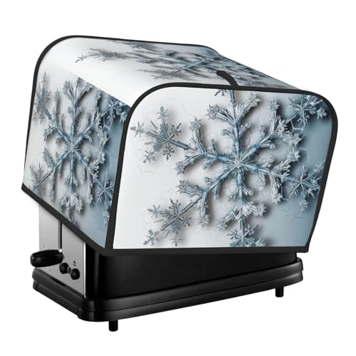 Toaster-Abdeckungen, 4 Scheiben, transparent, Schneeflocke, Brot, Toaster, Ofen, staubdicht, waschbar, Küche, kleine Geräte, Backgeschirr, Schutz für Esszimmer, Zuhause, Tischdekoration, Geschenke von LHDGBNV