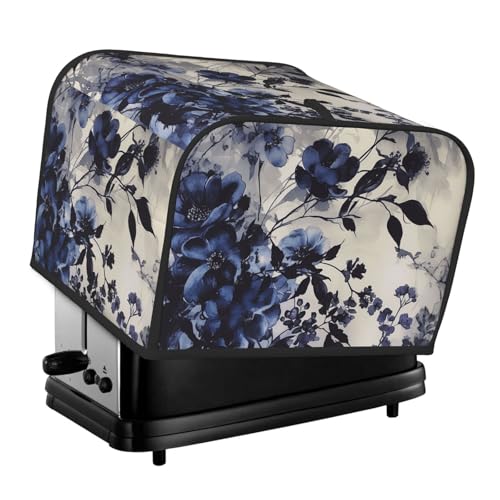 Toaster-Abdeckungen, 4 Scheiben, violette Blumen, Brot, Toaster, Ofen, staubdicht, waschbar, Küche, kleine Geräte, Backgeschirr, Schutz für Esszimmer, Zuhause, Tischdekoration, Geschenke von LHDGBNV