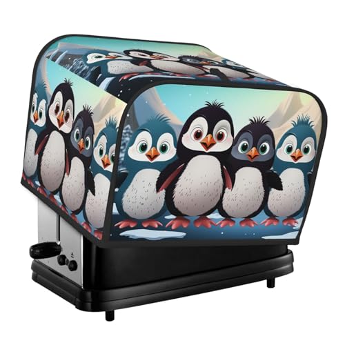Toaster-Abdeckungen für 4 Scheiben, fünf niedliche Pinguine, Brot, Toaster, Ofen, staubdicht, waschbar, Küche, kleine Geräte, Backgeschirr, Schutz für Esszimmer, Zuhause, Tischdekoration, Geschenke Toaster-Abdeckungen für 4 Scheiben, fünf niedliche Pinguine, Brot, Toaster, Ofen, staubdicht, waschbar, Küche, kleine Geräte, Backgeschirr, Schutz für Esszimmer, Zuhause, Tischdekoration, Geschenke von LHDGBNV