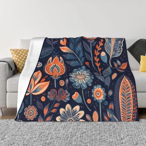 Überwurfdecke, leicht, superweich, Flanelldecken, gemütlich, warm, Mikrofleece-Decken, Heimdekoration für Couch, Sofa, Bett, Wohnzimmer, 127 x 101 cm, Orange und Blau Überwurfdecke, leicht, superweich, Flanelldecken, gemütlich, warm, Mikrofleece-Decken, Heimdekoration für Couch, Sofa, Bett, Wohnzimmer, 127 x 101 cm, Orange und Blau von LHDGBNV