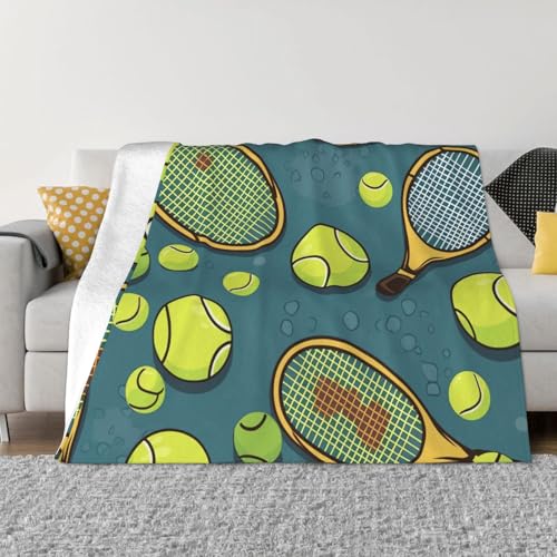 Überwurfdecke für Tennisschläger und Tennisbälle, leicht, superweich, Flanell, gemütlich, warm, Mikrofleece-Decken, Heimdekoration für Couch, Sofa, Bett, Wohnzimmer, 101,6 x 76,2 cm Überwurfdecke für Tennisschläger und Tennisbälle, leicht, superweich, Flanell, gemütlich, warm, Mikrofleece-Decken, Heimdekoration für Couch, Sofa, Bett, Wohnzimmer, 101,6 x 76,2 cm von LHDGBNV