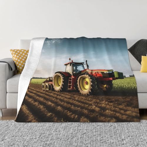 Überwurfdecke mit Traktor-Farm-Motiv, leicht, superweich, gemütlich, warm, Mikrofleece-Decken, Heimdekoration für Couch, Sofa, Bett, Wohnzimmer, 152,4 x 127,7 cm Überwurfdecke mit Traktor-Farm-Motiv, leicht, superweich, gemütlich, warm, Mikrofleece-Decken, Heimdekoration für Couch, Sofa, Bett, Wohnzimmer, 152,4 x 127,7 cm von LHDGBNV
