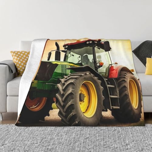 Überwurfdecke mit Traktor-Motiv, leicht, superweich, gemütlich, warm, Mikrofleece-Decken, Heimdekoration für Couch, Sofa, Bett, Wohnzimmer, 152,4 x 127,7 cm Überwurfdecke mit Traktor-Motiv, leicht, superweich, gemütlich, warm, Mikrofleece-Decken, Heimdekoration für Couch, Sofa, Bett, Wohnzimmer, 152,4 x 127,7 cm von LHDGBNV