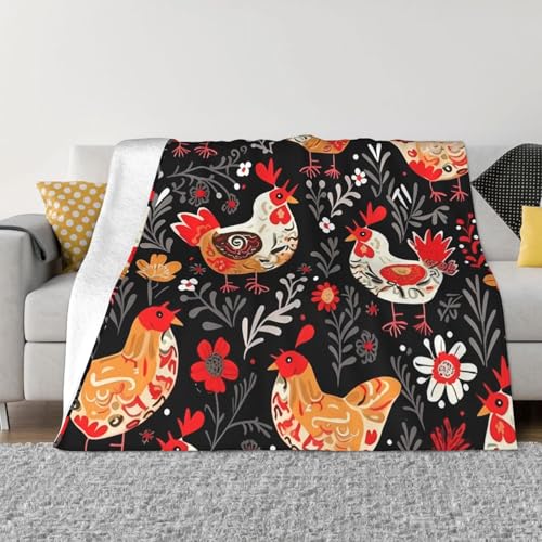 Überwurfdecke mit niedlichem Hahn, leicht, superweich, Flanelldecken, gemütlich, warm, Mikrofleece-Decken, Heimdekoration für Couch, Sofa, Bett, Wohnzimmer, 203 x 152 cm Überwurfdecke mit niedlichem Hahn, leicht, superweich, Flanelldecken, gemütlich, warm, Mikrofleece-Decken, Heimdekoration für Couch, Sofa, Bett, Wohnzimmer, 203 x 152 cm von LHDGBNV