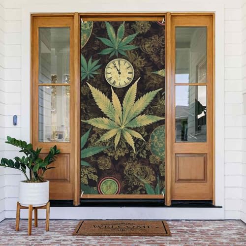 Willkommens-Türabdeckung, Dekoration, Türbanner 183 x 80 cm, "A Puff In Time" Weed Marihuana Veranda Banner Schild Foto Hintergrund saisonale Haustür Hängendes Banner für Urlaub, Party, Innen- und Willkommens-Türabdeckung, Dekoration, Türbanner 183 x 80 cm, "A Puff In Time" Weed Marihuana Veranda Banner Schild Foto Hintergrund saisonale Haustür Hängendes Banner für Urlaub, Party, Innen- und von LHDGBNV