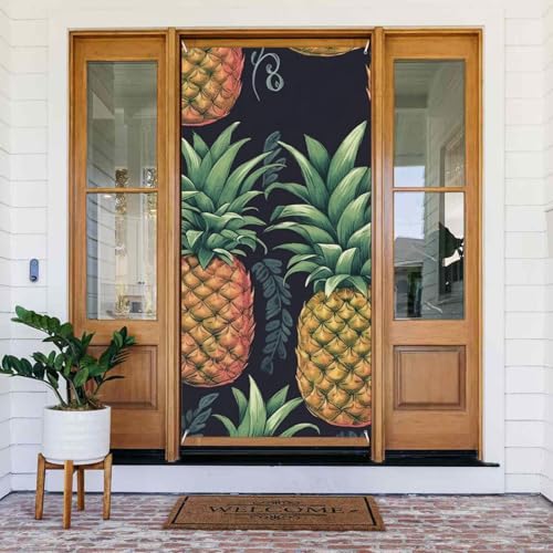 Willkommens-Türabdeckung, Dekoration, Türbanner 183 x 80 cm, Ananas-Veranda-Banner, Schild, Fotohintergrund, saisonales Haustür-Banner zum Aufhängen, Banner für Urlaub, Party, Innen- und Außenbereich Willkommens-Türabdeckung, Dekoration, Türbanner 183 x 80 cm, Ananas-Veranda-Banner, Schild, Fotohintergrund, saisonales Haustür-Banner zum Aufhängen, Banner für Urlaub, Party, Innen- und Außenbereich von LHDGBNV