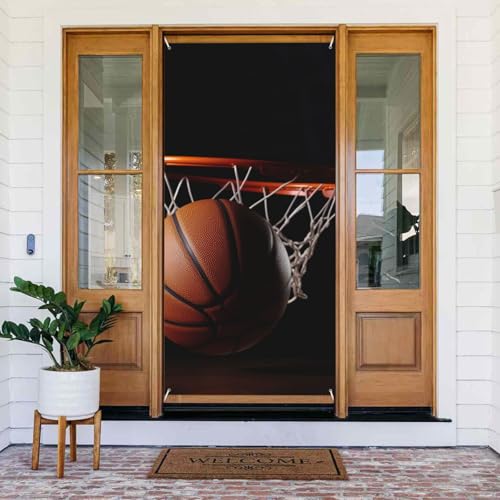 Willkommens-Türabdeckung, Dekoration, Türbanner 183 x 80 cm, Basketball-Veranda-Banner, Schild, Fotohintergrund, saisonales Haustür-Banner zum Aufhängen, Banner für Urlaub, Party, Innen- und Willkommens-Türabdeckung, Dekoration, Türbanner 183 x 80 cm, Basketball-Veranda-Banner, Schild, Fotohintergrund, saisonales Haustür-Banner zum Aufhängen, Banner für Urlaub, Party, Innen- und von LHDGBNV