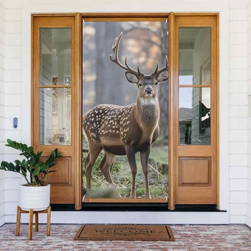 Willkommens-Türabdeckung, Dekoration, Türbanner 183 x 80 cm, Camouflage-Hirsch-Banner, Schild, Fotohintergrund, saisonales Haustür-Banner zum Aufhängen, Banner für Urlaub, Party, Innen- und Willkommens-Türabdeckung, Dekoration, Türbanner 183 x 80 cm, Camouflage-Hirsch-Banner, Schild, Fotohintergrund, saisonales Haustür-Banner zum Aufhängen, Banner für Urlaub, Party, Innen- und von LHDGBNV