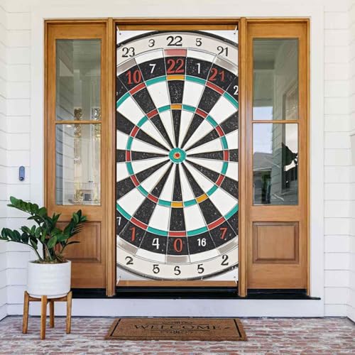 Willkommens-Türabdeckung, Dekoration, Türbanner 183 x 80 cm, Dartscheibe, Veranda, Banner, Schild, Fotohintergrund, saisonales Haustür-Banner zum Aufhängen, Banner für Urlaub, Party, Innen- und Willkommens-Türabdeckung, Dekoration, Türbanner 183 x 80 cm, Dartscheibe, Veranda, Banner, Schild, Fotohintergrund, saisonales Haustür-Banner zum Aufhängen, Banner für Urlaub, Party, Innen- und von LHDGBNV