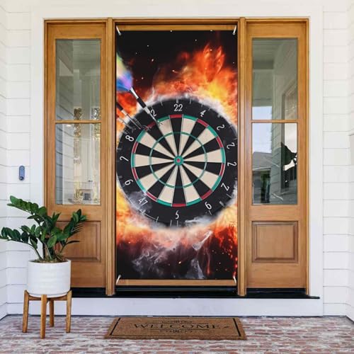 Willkommens-Türabdeckung, Dekoration, Türbanner 183 x 80 cm, Dartscheibe, Veranda, Banner, Schild, Fotohintergrund, saisonales Haustür-Banner zum Aufhängen, Banner für Urlaub, Party, Innen- und Willkommens-Türabdeckung, Dekoration, Türbanner 183 x 80 cm, Dartscheibe, Veranda, Banner, Schild, Fotohintergrund, saisonales Haustür-Banner zum Aufhängen, Banner für Urlaub, Party, Innen- und von LHDGBNV