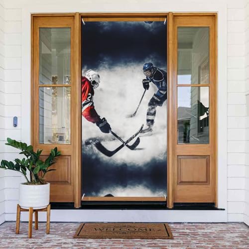 Willkommens-Türabdeckung, Dekoration, Türbanner 183 x 80 cm, Eishockey-Kunst, Veranda, Banner, Schild, Fotohintergrund, saisonaler Haustür-Banner für Urlaub, Party, Innen- und Außendekoration Willkommens-Türabdeckung, Dekoration, Türbanner 183 x 80 cm, Eishockey-Kunst, Veranda, Banner, Schild, Fotohintergrund, saisonaler Haustür-Banner für Urlaub, Party, Innen- und Außendekoration von LHDGBNV