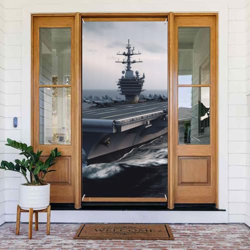Willkommens-Türabdeckung, Dekoration, Türbanner 183 x 80 cm, Flugzeugträger, Veranda, Banner, Schild, Fotohintergrund, saisonales Haustür-Banner zum Aufhängen, Banner für Urlaub, Party, Innen- und Willkommens-Türabdeckung, Dekoration, Türbanner 183 x 80 cm, Flugzeugträger, Veranda, Banner, Schild, Fotohintergrund, saisonales Haustür-Banner zum Aufhängen, Banner für Urlaub, Party, Innen- und von LHDGBNV