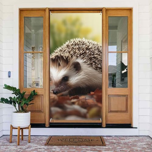 Willkommens-Türabdeckung, Dekoration, Türbanner 183 x 80 cm, Igel-Veranda-Banner, Schild, Fotohintergrund, saisonaler Haustür-Banner für Urlaub, Party, Innen- und Außendekoration Willkommens-Türabdeckung, Dekoration, Türbanner 183 x 80 cm, Igel-Veranda-Banner, Schild, Fotohintergrund, saisonaler Haustür-Banner für Urlaub, Party, Innen- und Außendekoration von LHDGBNV