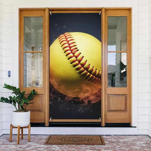 Willkommens-Türabdeckung, Dekoration, Türbanner 183 x 80 cm, Softball-Veranda-Banner, Schild, Fotohintergrund, saisonales Haustür-Banner zum Aufhängen, Banner für Urlaub, Party, Innen- und Willkommens-Türabdeckung, Dekoration, Türbanner 183 x 80 cm, Softball-Veranda-Banner, Schild, Fotohintergrund, saisonales Haustür-Banner zum Aufhängen, Banner für Urlaub, Party, Innen- und von LHDGBNV