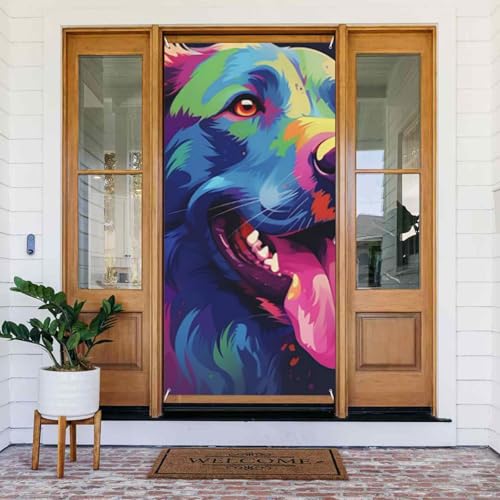 Willkommens-Türabdeckung, Dekoration, Türbanner 183 x 80 cm, buntes Hunde-Banner, Schild, Fotohintergrund, saisonales Haustür-Banner zum Aufhängen, Banner für Urlaub, Party, Innen- und Außenbereich Willkommens-Türabdeckung, Dekoration, Türbanner 183 x 80 cm, buntes Hunde-Banner, Schild, Fotohintergrund, saisonales Haustür-Banner zum Aufhängen, Banner für Urlaub, Party, Innen- und Außenbereich von LHDGBNV