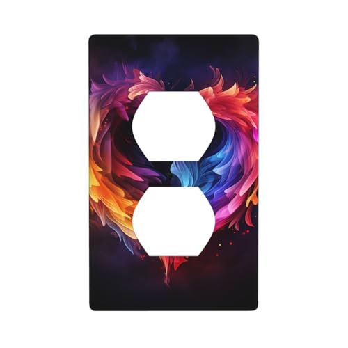 Duplex-Wandplatten, Steckdosenabdeckungen, Standardgröße, 1-fach, 11,4 x 7 cm, Lichtschalter-Abdeckplatte, unzerbrechlich, Polycarbonat, Doppelsteckdosenabdeckungen von LHDGBWC