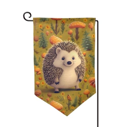Gartenflagge, 30,5 x 45,7 cm, doppelseitig, für den Außenbereich, saisonale Willkommensflagge, Außendekoration, Bauernhaus, Igel-Flaggen für Terrasse, Rasen und Gartendekoration Gartenflagge, 30,5 x 45,7 cm, doppelseitig, für den Außenbereich, saisonale Willkommensflagge, Außendekoration, Bauernhaus, Igel-Flaggen für Terrasse, Rasen und Gartendekoration von LHDGBWC